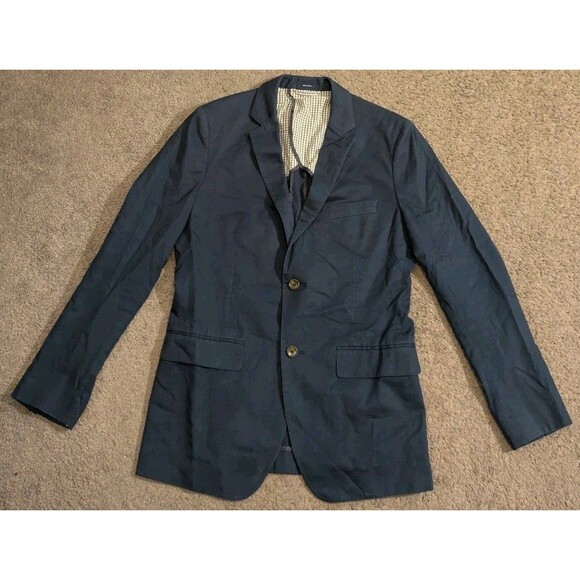 Bonobos Slim Fit Deconstructed 100% Cotton Blue Blazer Men's 38R - Picture 2 of 8